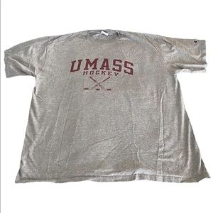 XXL Champion UMASS Amherst Ice Hockey gray t-shirt